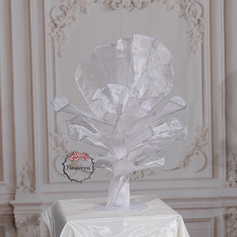 Flowerva Pure White Artistic Wedding Table Decorations