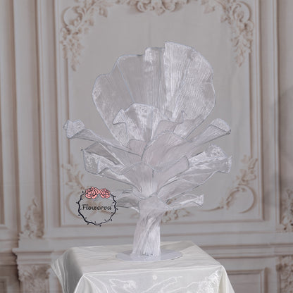 Flowerva Pure White Artistic Wedding Table Decorations