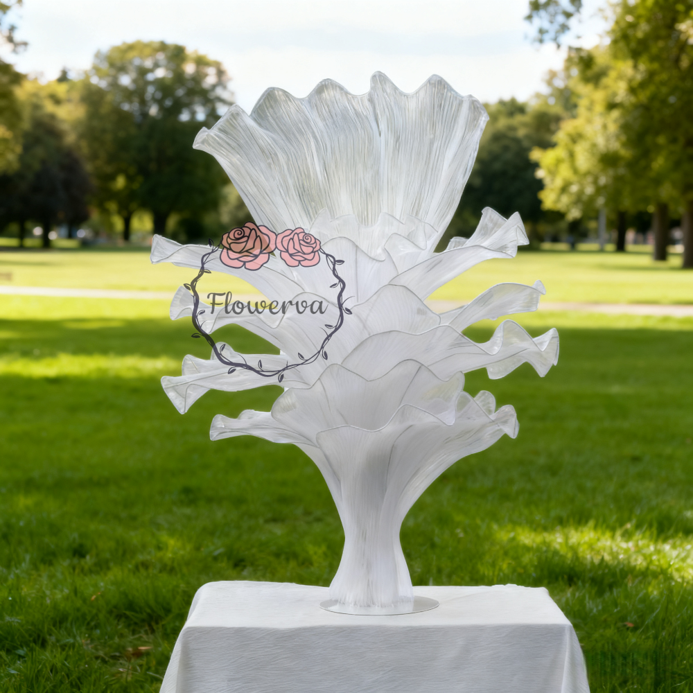 Flowerva Pure White Artistic Wedding Table Decorations
