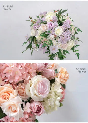 Flowerva Wedding Table Center 65cm Artificial Rose Embroidery Ball Activity Flower Arrangement