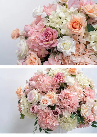 Flowerva Wedding Table Center 65cm Artificial Rose Embroidery Ball Activity Flower Arrangement