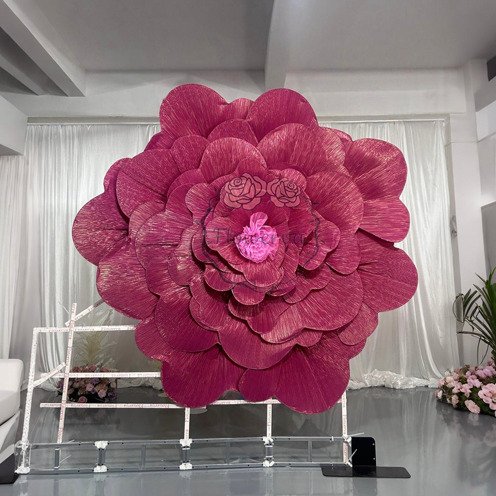 Flowerva Giant Rose Story Wedding Art Installation