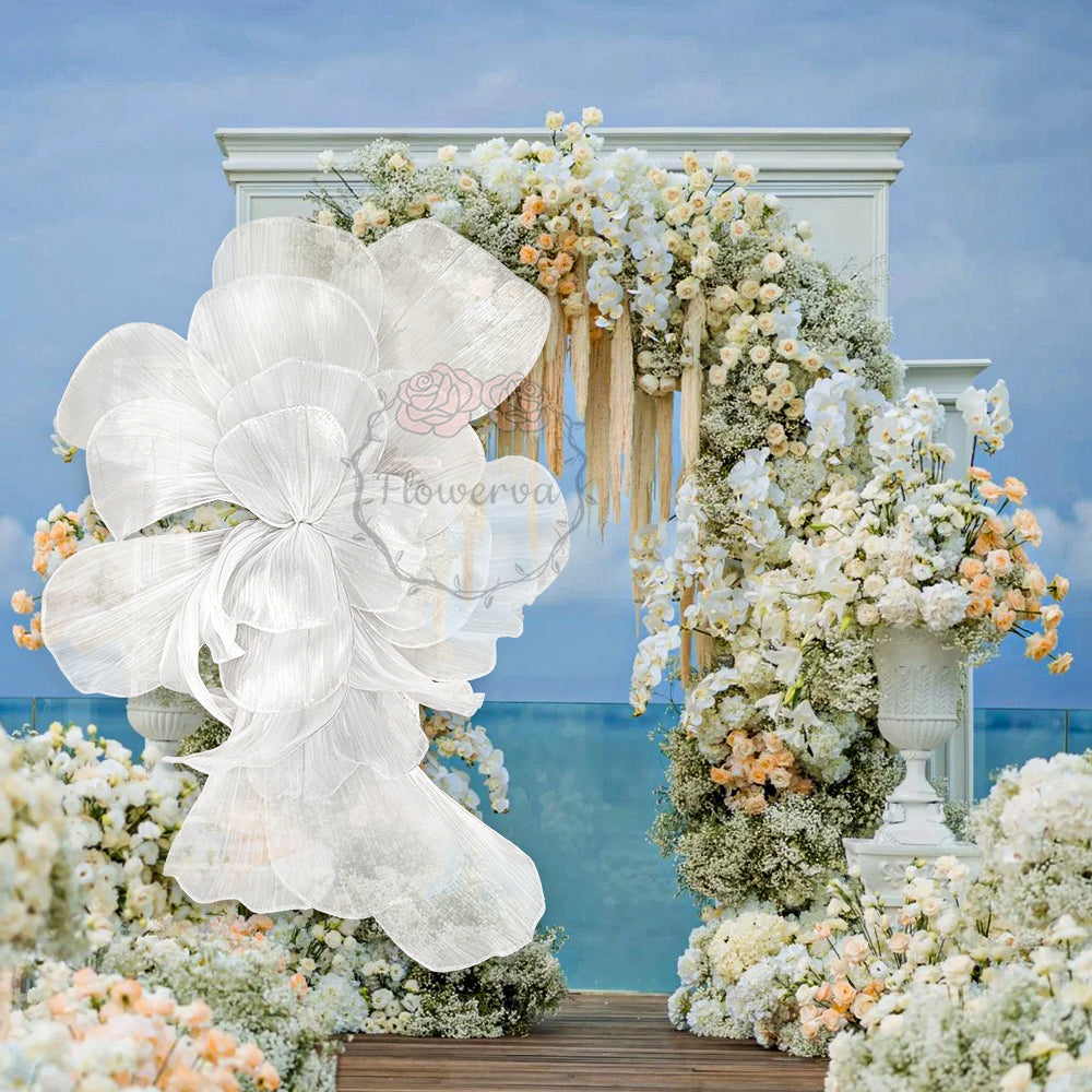 Flowerva Pure White Handmade Design Flower Styling Wedding&Party&Event Decoration