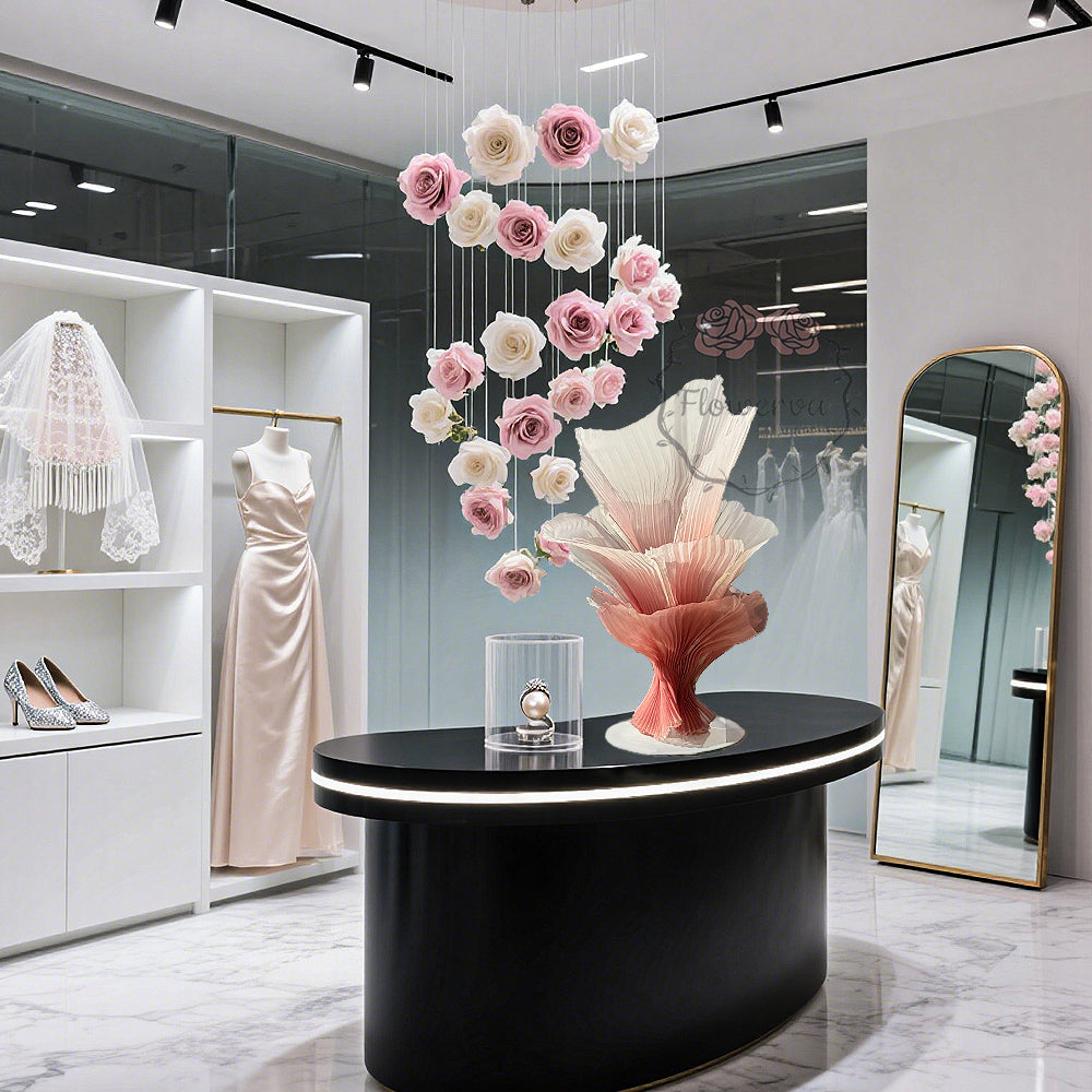 Flowerva "Romantic Light" Table Flower Wedding Decoration/Home Decor