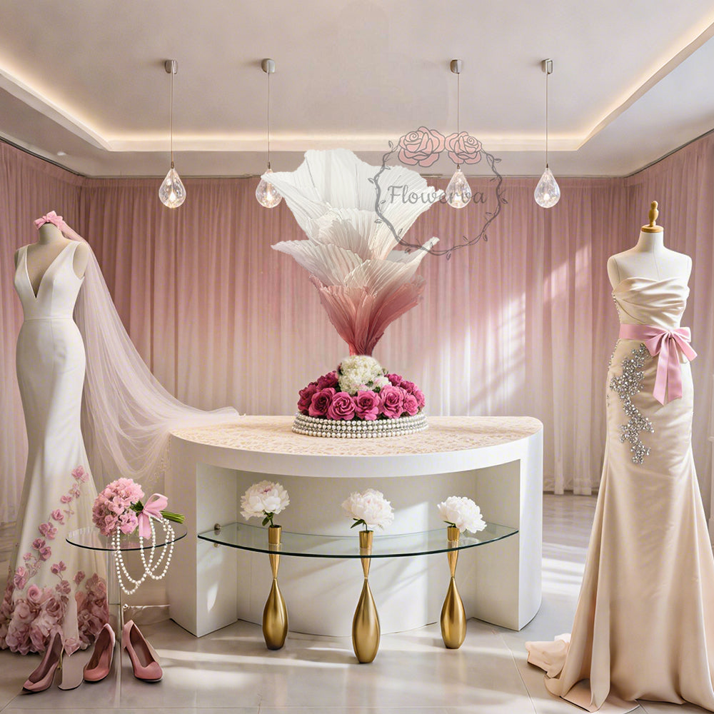 Flowerva "Romantic Light" Table Flower Wedding Decoration/Home Decor