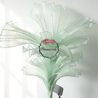Flowerva Light Green Table Flower Wedding Decoration (With Base)