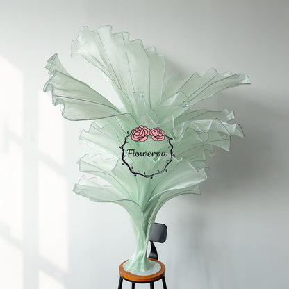 Flowerva Light Green Table Flower Wedding Decoration (With Base)
