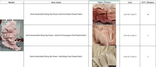 Flowerva Giant Handcrafted Flying Sky Flower X 18 including fast shipping fee for DUO Creative Design Studio