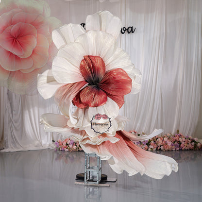 Flowerva – «grand Vase» blanc géant à faire soi-même, fleurs pour toujours, décoration d'arrière-plan pour fête de mariage