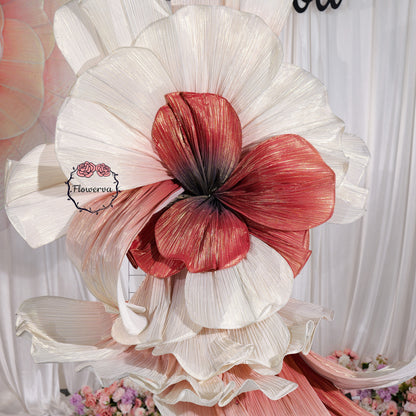 Flowerva – «grand Vase» blanc géant à faire soi-même, fleurs pour toujours, décoration d'arrière-plan pour fête de mariage