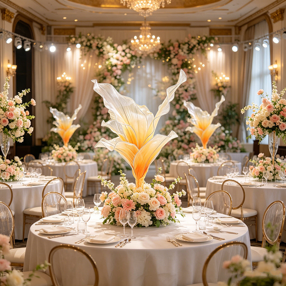 Flowerva Amber Veil Table Flower Wedding Decoration 3.0 Upgraded Version