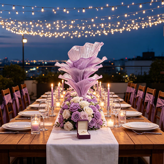 Flowerva Amethyst Wedding and Home Art Decoration
