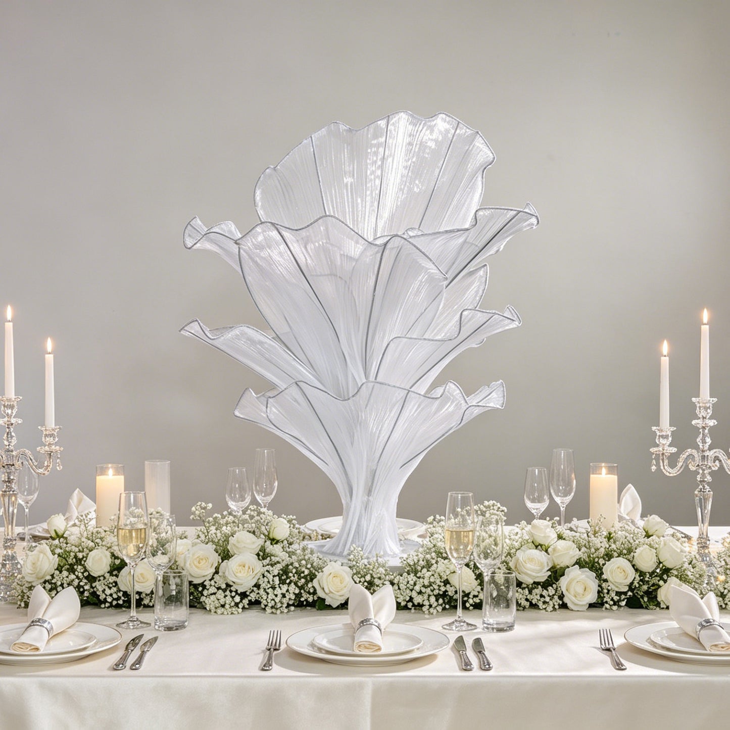 Flowerva Height Fabric Table Flower Wedding Decor(Without Flowers)