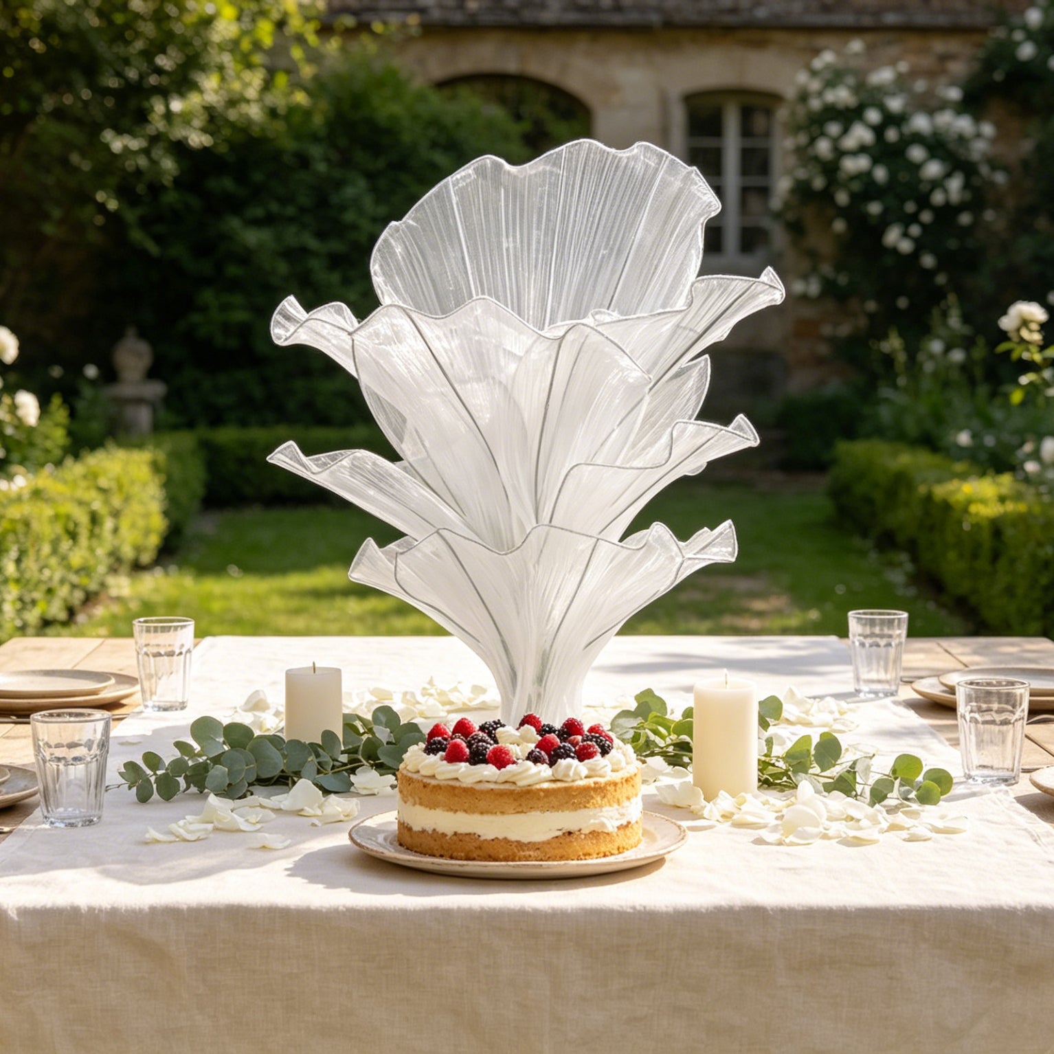 Flowerva Height Fabric Table Flower Wedding Decor(Without Flowers)