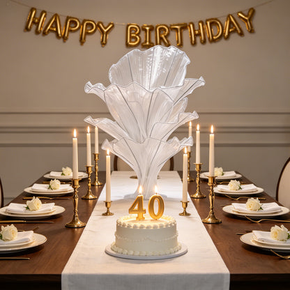 Flowerva Pure White Artistic Wedding Table Decorations