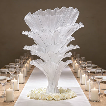 Flowerva Pure White Artistic Wedding Table Decorations