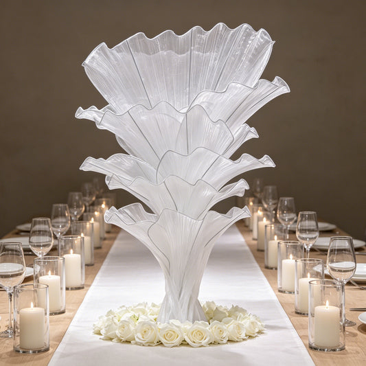 Classic Flowerva Pure White Artistic Table Decor