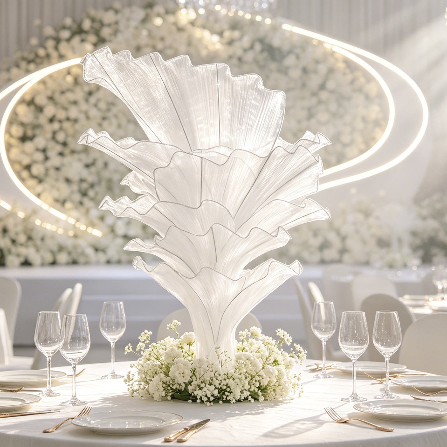 Flowerva Height Fabric Table Flower Wedding Decor(Without Flowers)