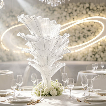 Flowerva Pure White Artistic Wedding Table Decorations
