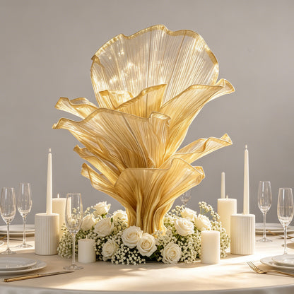 Flowerva Champagne Gold French Vintage Wedding and Home Art Decoration
