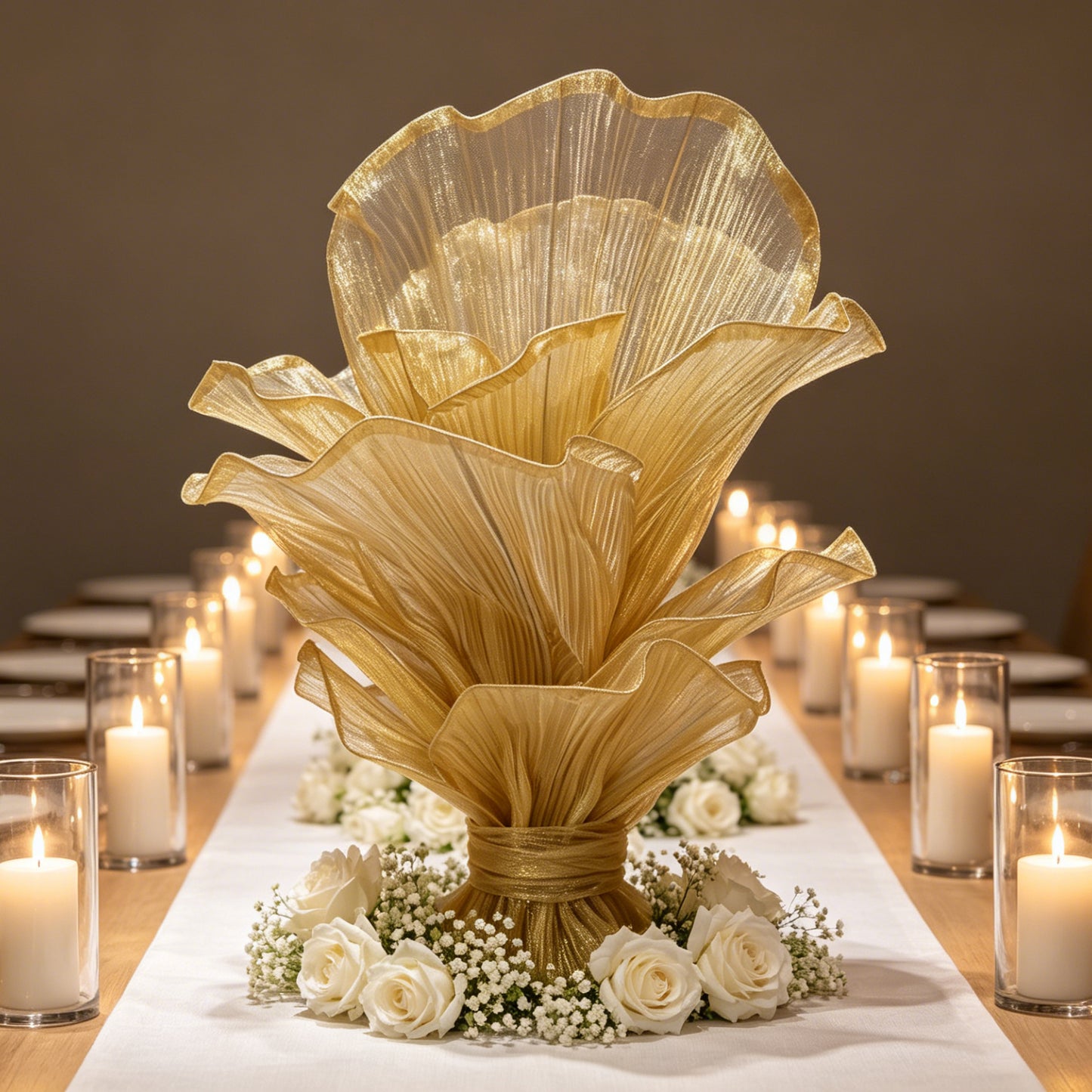 Flowerva Height Fabric Table Flower Wedding Decor(Without Flowers)