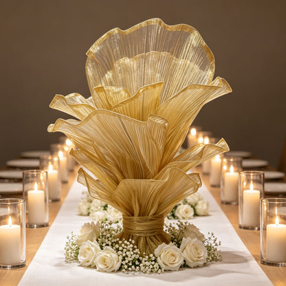 Flowerva Height Fabric Table Flower Wedding Decor(Without Flowers)