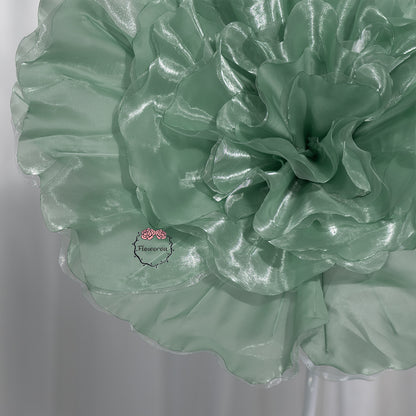 Flowerva Luminous Ruffle Core Fabric Flower