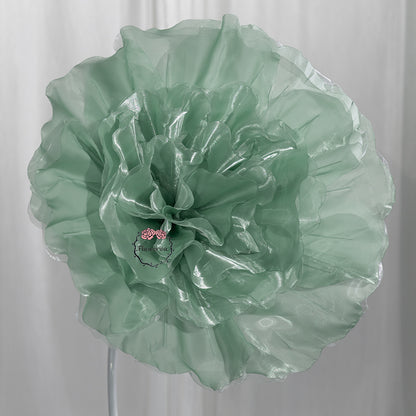Flowerva Luminous Ruffle Core Fabric Flower