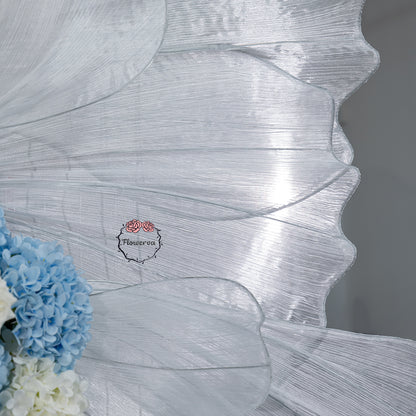 Flowerva White Sheer Fabric Floral Arrangement Decor(without flowers)