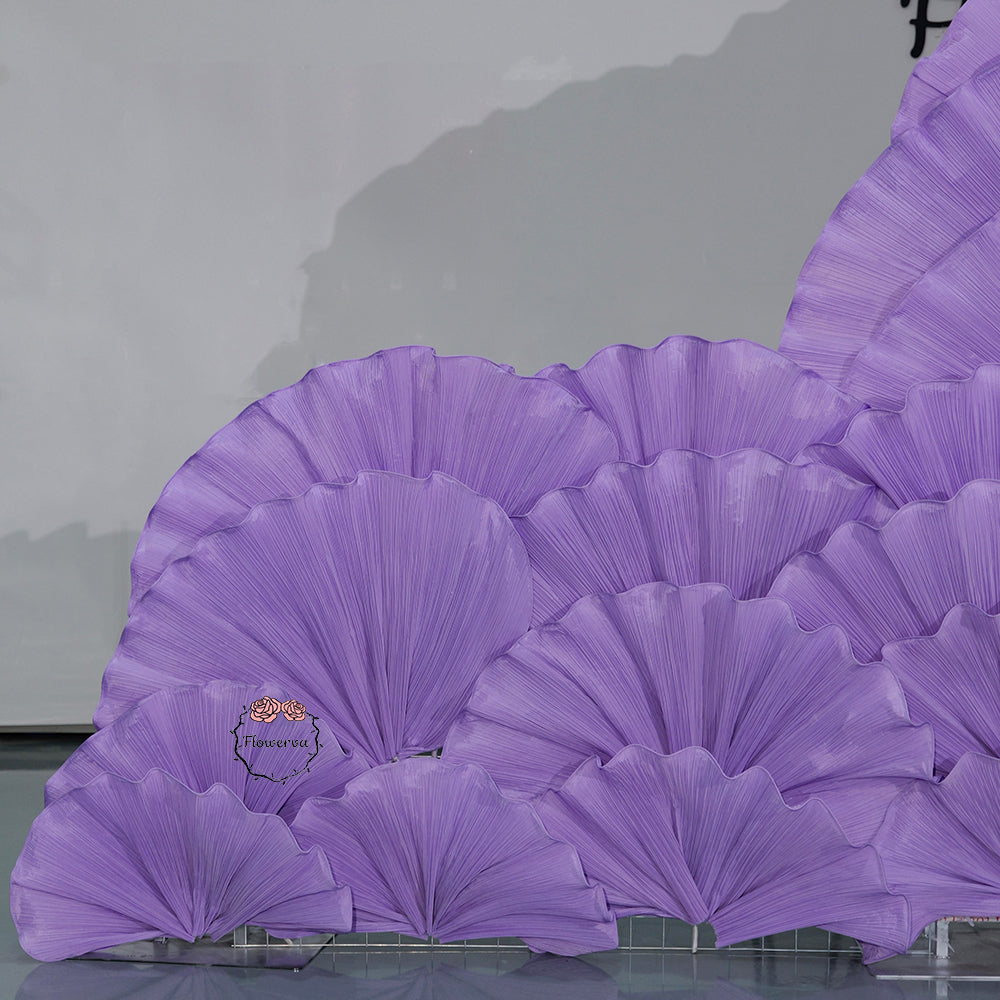 Flowerva Giant Crystal Purple Petal Wave Wedding Party Decoration