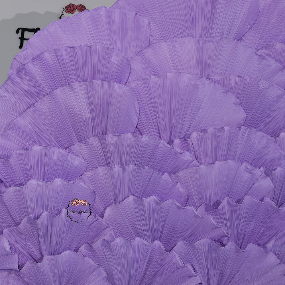 Flowerva Giant Crystal Purple Petal Wave Wedding Party Decoration