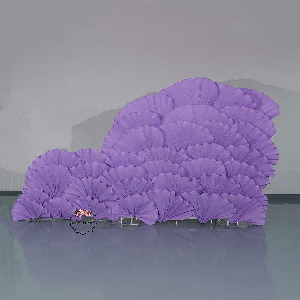 Flowerva Giant Crystal Purple Petal Wave Wedding Party Decoration