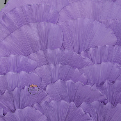 Flowerva Giant Crystal Purple Petal Wave Wedding Party Decoration