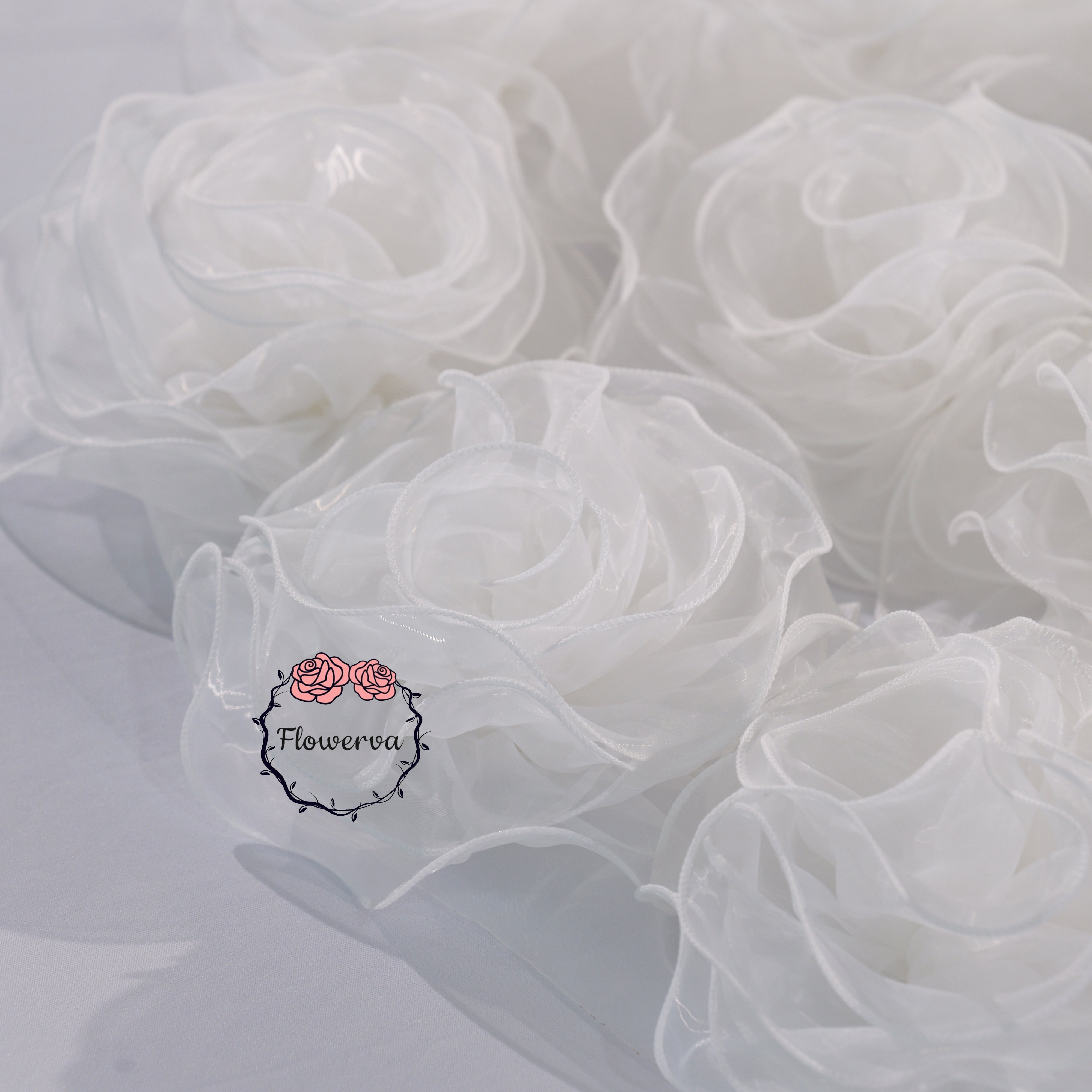 Flowerva Super Fluffy Organza Flower Wedding Decor