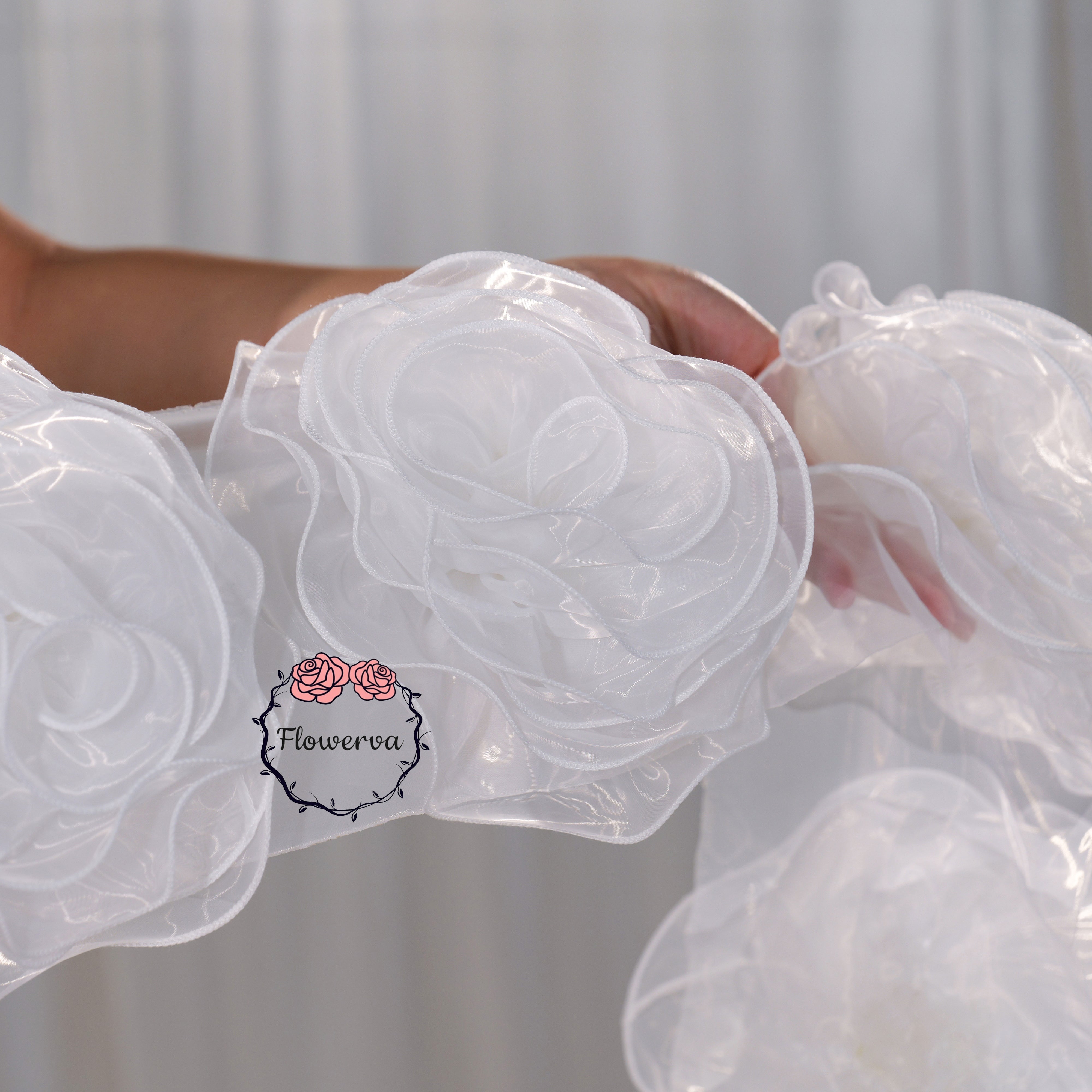 Flowerva Super Fluffy Organza Flower Wedding Decor