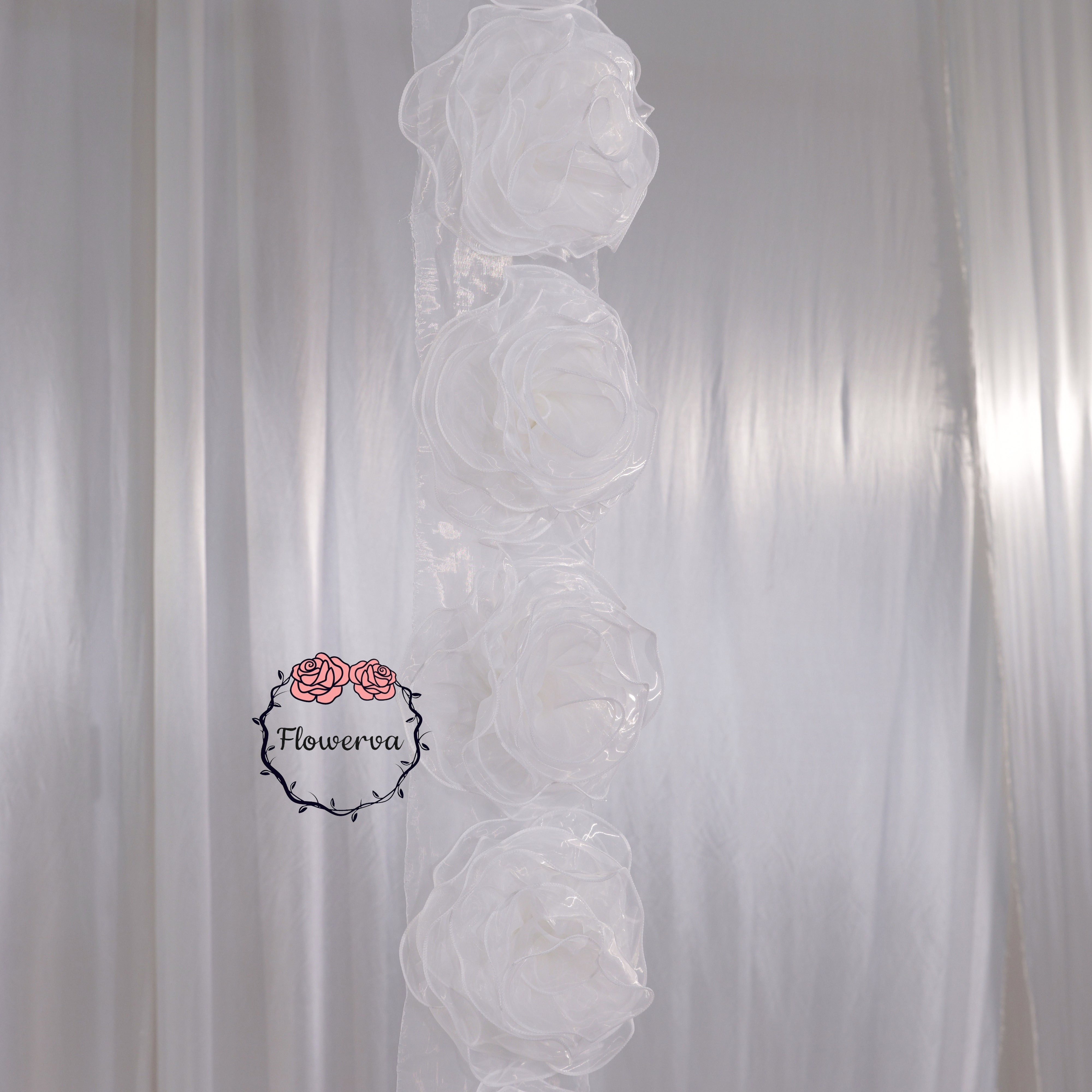 Flowerva Super Fluffy Organza Flower Wedding Decor