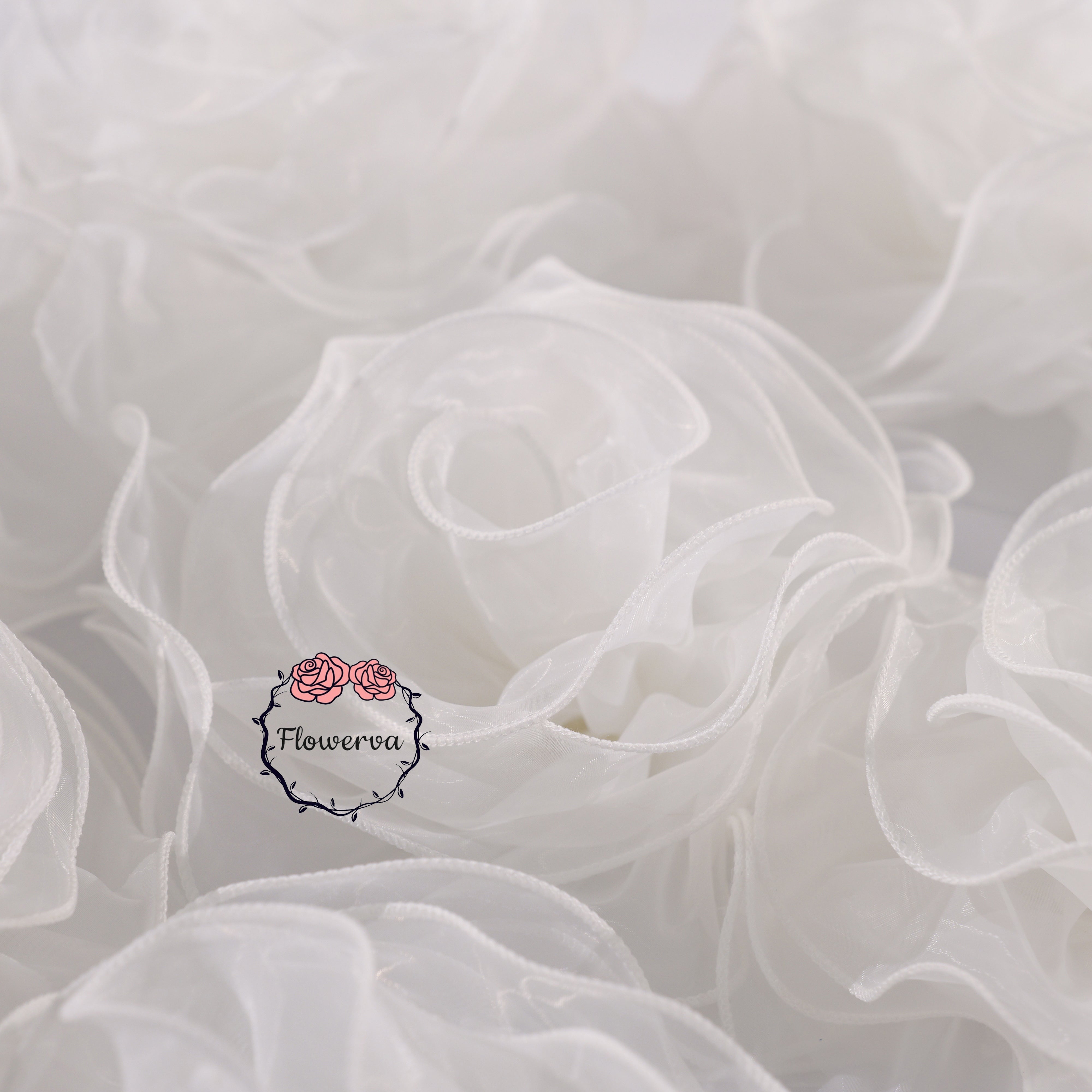 Flowerva Super Fluffy Organza Flower Wedding Decor