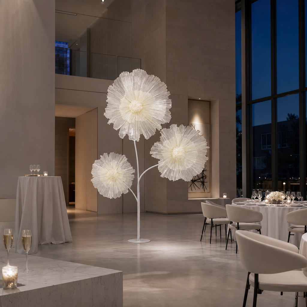 Flowerva Champagne Vein Silhouette Premium Decor