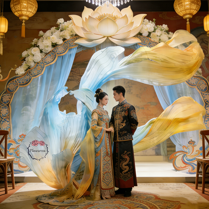 Flowerva Ceiling design flower Gradient decoration