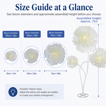 Flowerva Giant Tulle Flower Centerpiece Wedding & Event Decor