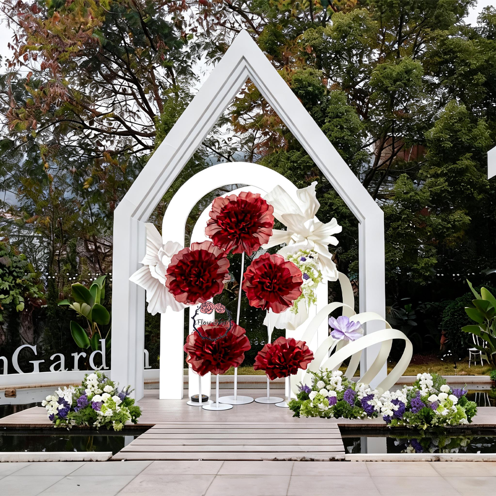 Flowerva Luminous Ruffle Core Fabric Flower