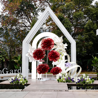 Flowerva Luminous Ruffle Core Fabric Flower