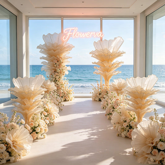 Elevated Flowerva Yellow Skin Table Flower Wedding Decoration