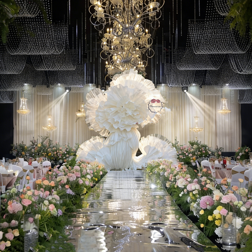 Flowerva Cloud Petal Giant White Fabric Floral Wedding Decor