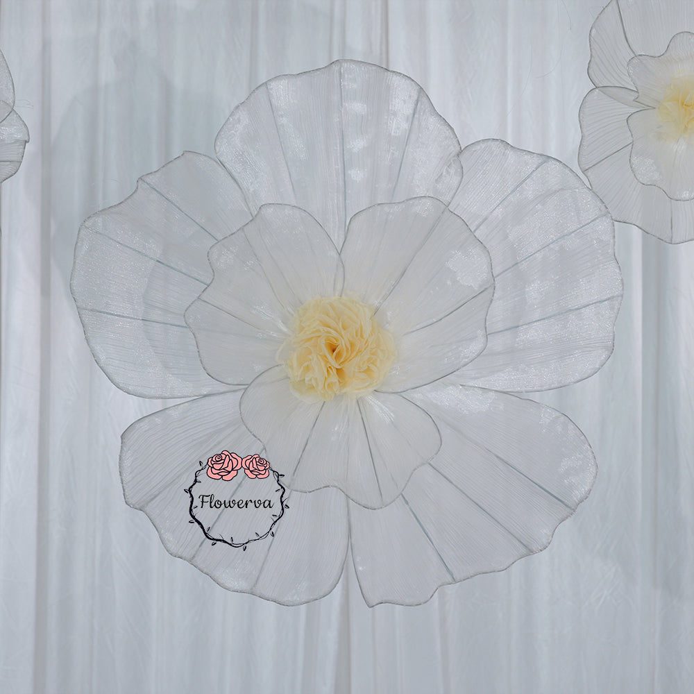 Flowerva Fabric Giant Flower Centerpiece Luxury Wedding & Event Decor