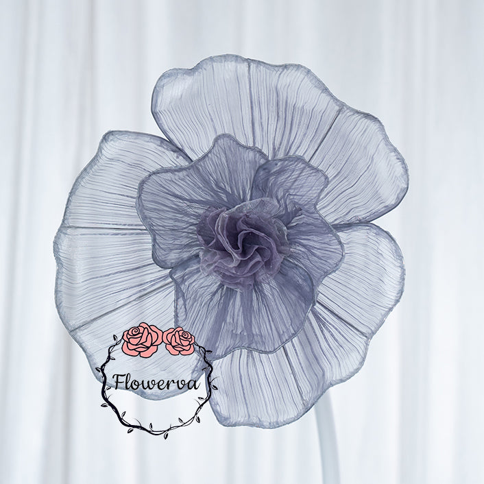 Flowerva Giant Tulle Flower Centerpiece Wedding Decor Grayish Purple