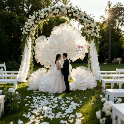 Flowerva Cloud Petal Giant White Fabric Floral Wedding Decor