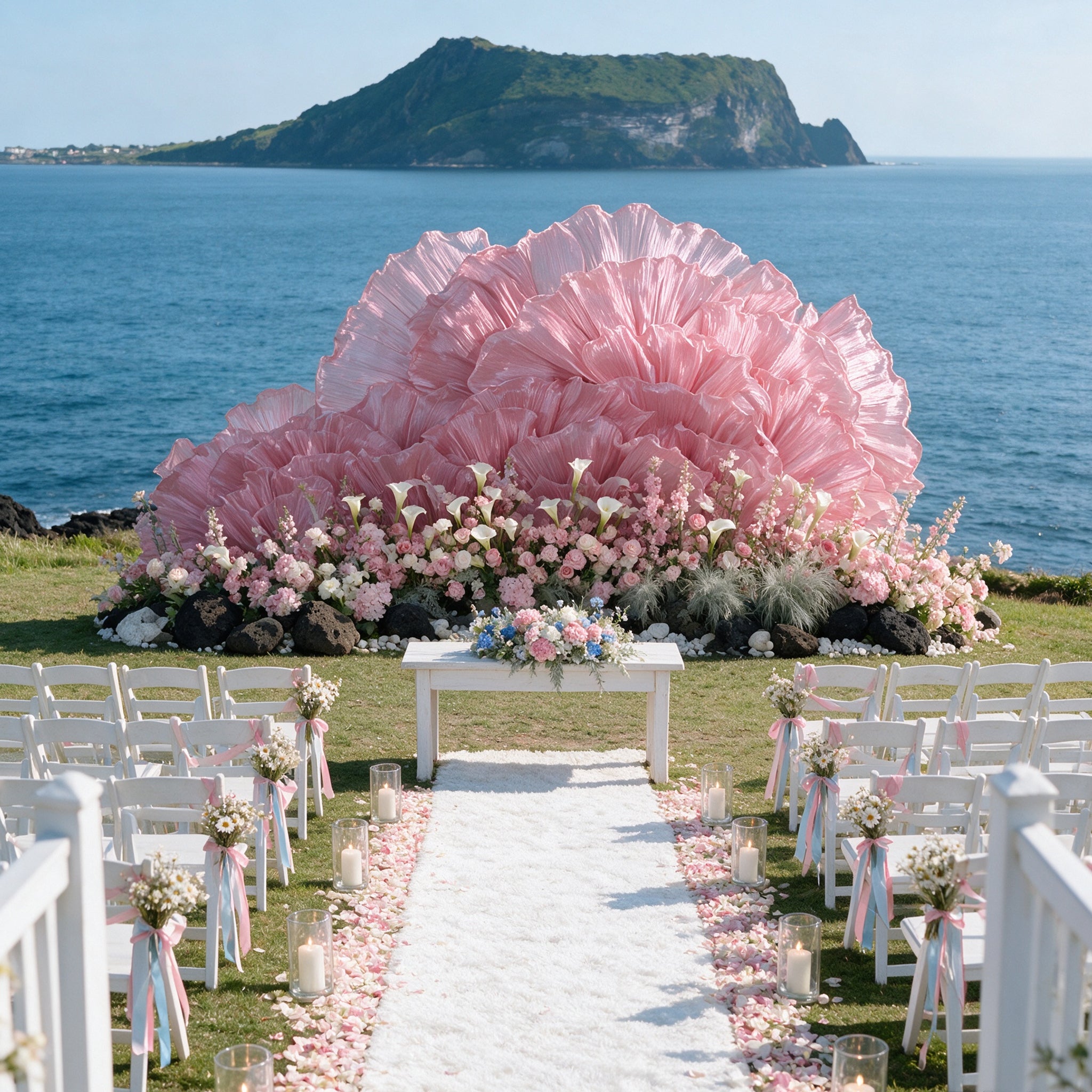 Flowerva Giant Crystal Petal Wave Wedding Party Decoration