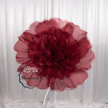 Flowerva Luminous Ruffle Core Fabric Flower