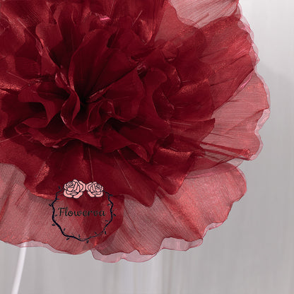 Flowerva Luminous Ruffle Core Fabric Flower